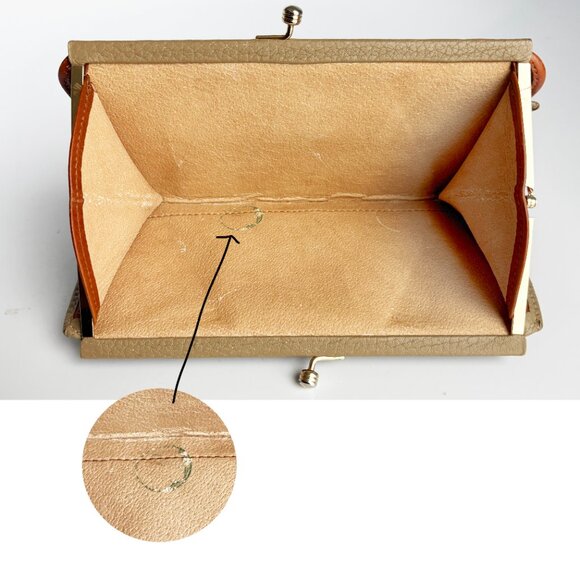 Dooney & Bourke Checkbook Organizer Wallet Taupe AWL British Tan Leather - Picture 7 of 11